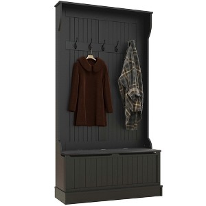 NicBex 38 inch Hall Tree for Hallway,Modern Coat Racks with Hooks and Shoe Storage,Entryway Furniture for Hallway,Living Room,Bedroom - 1 of 4