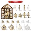 73pcs Christmas Tree Balls Ornaments, Shatterproof Baubles for Xmas Trees, Hanging Holiday Balls Wreath Ornament for Christmas Tree Decoration, Gold - 3 of 4