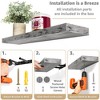 Sorbus 24 x 9 Inch 4 Pack Wall Mounted Floating Wood Shelves - for Bedroom, Kitchen, Living Room, Bathroom - 3 of 4