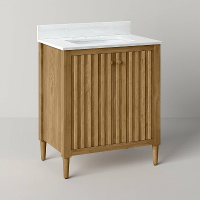 30" Dentil Bathroom Vanity - Aged Oak - Hearth & Hand™ with Magnolia