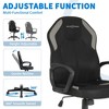 Ridstar Swivel Ergonomic Office Chair with Height Adjustment & Lumbar Support for Home & Office-Black - 3 of 4