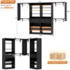 Aheaplus Set of 2 Closet Storage Organizer with Hanging Rods and Drawers, Walk-in Closet System with Adjustable Shelves and Shoe Rack - 3 of 4