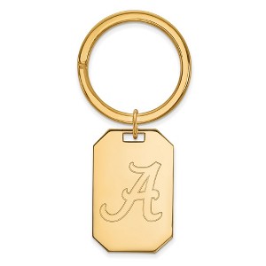 Black Bow Jewelry 14k Yellow Gold Plated Sterling Silver Alabama Crimson Tide NCAA Key Chain - 1 of 3