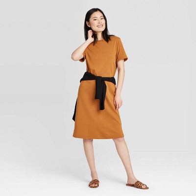 t shirt dress cinched waist