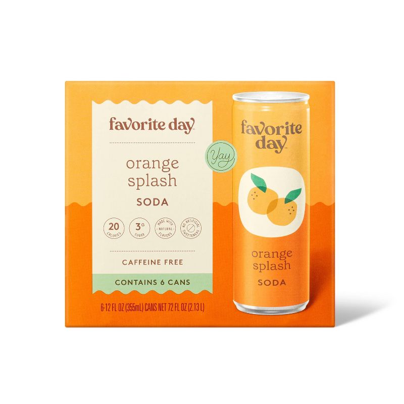 Orange Soda - 6pk/12 fl oz Cans - Favorite Day&#8482;, 1 of 9