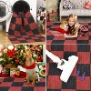 TackView Christmas Geometric Plaid Rug, Non-Slip Hallway Rugs, Washable Low Pile Carpet, Indoor Floor Mats for Laundry - 4 of 4