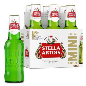 Stella Artois Lager Beer - 6pk/7 fl oz Petite Bottles - 1 of 4