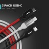 Galvanox USB-C to C Cables 3,6,10 ft – 3 Pack - White - 4 of 4