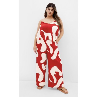 Women's Plus Size Ellie Oasis Jumpsuit - print | CITY CHIC