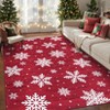 Christmas Rug Area Rugs for Living Room - Washable Rugs Boho Snowflake Xmas Rug, Soft Non Slip Carpet for Bedroom,Kitchen,Dining Table Holiday Decor - 4 of 4