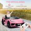 12V Kids Ride On Car Sports Licensed Corvette Electric Car Toy for Toddles with Remote Control, Visual Dashboard, LED Lights, Music, Pink - 4 of 4