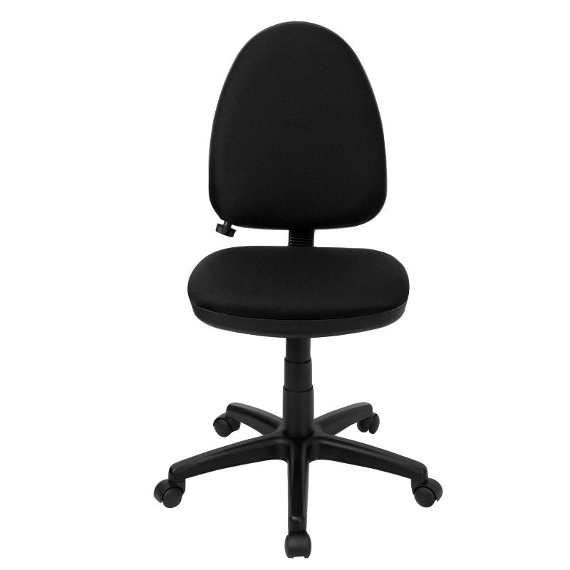 Flash Furniture Mid-Back Black Fabric Multifunction Swivel Ergonomic Task Office Chair with Adjustable Lumbar Support, 4 of 6