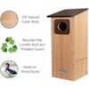 JCS  Wildlife Cedar Wood Duck House with Recycled Poly Lumber Roof and Predator Guard - 4 of 4
