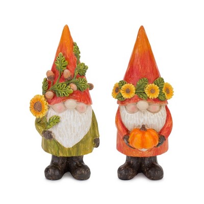 Melrose Harvest Gnome Figurine (Set of 4)