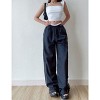 Coolmee Women Baggy Track Pants Casual Elastic Waist Wide Leg Parachute Jogger Sweatpants - 3 of 4