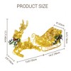 COZONY Christmas Decorations Reindeer Sleigh Set, Metal Frame Festive Centerpiece for Indoor Holiday Display - 2 of 4