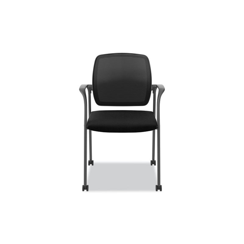 HON Nucleus Series Recharge Guest Chair, Supports Up to 300 lb, 17.62" Seat Height, Black Seat/Back, Black Base, 3 of 6
