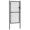 vidaXL Mesh Garden Gate Galvanized Steel 39.4"x78.7" Gray - 2 of 4