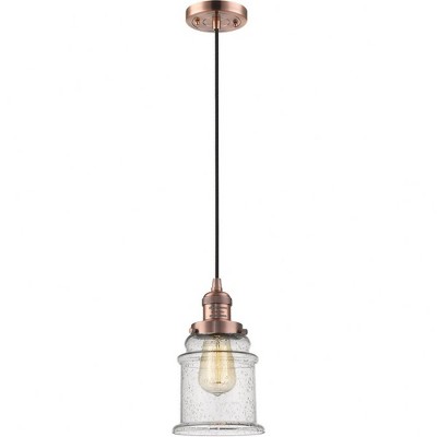 Canton - 1 Light Cord Hung Mini Pendant In Industrial Style-10 Inches Tall and 6 Inches Wide