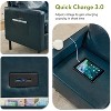 73 Faux Leather Loveseat Sofa with USB Ports & Side Pockets, Small 3-Seater Couch for Living Room, Bedroom, Office, Blue - 2 of 4