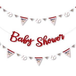 Big Dot of Happiness Batter Up - Baseball - Baby Shower Letter Banner Decoration - 36 Banner Cutouts and Baby Shower Banner Letters - 1 of 4