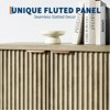 Fluted Cabinet with Storage, 4 Doors Accent Sideboard Buffet - 3 of 4