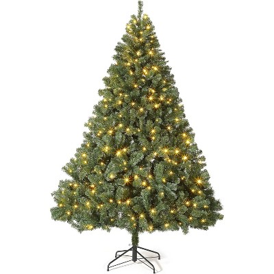 Artificial Spruce Christmas Tree, Premium PVC Hinged Holiday Tree with Sturdy Metal Base, Collapsible Stand for Home, Indoor/Outdoor Use