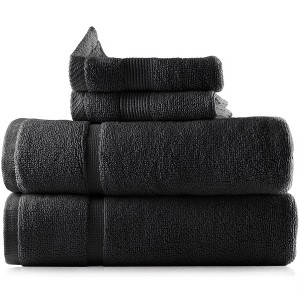 Hearth & Harbor 100% Cotton Towel Sets for Body and Face - 1 of 4