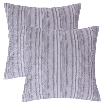 Winterland Holiday Euro Sham Set of 2 Gray - Levtex Home