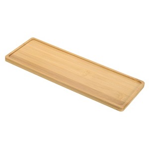 Unique Bargains Wood Rectangle Bamboo Wood Saucer 1Pc - 1 of 4