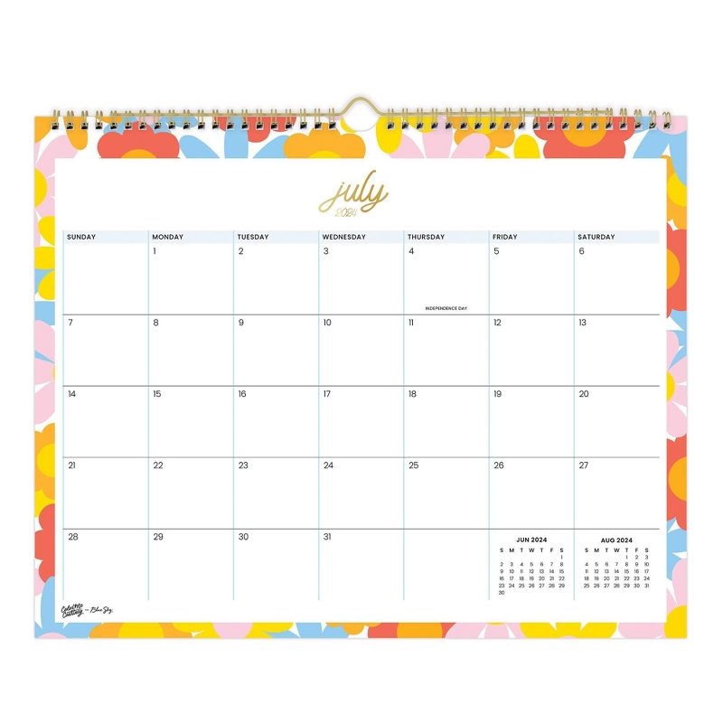 Color Me Courtney for Blue Sky June 2024- July 2025 Monthly Wall Calendar 12&#34;x15&#34; Daisy Burst, 1 of 5