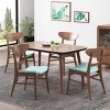 Christopher Knight Home Isador Mid Century Modern Upholstered Rubberwood Dining Chairs (Set of 4) - 2 of 4