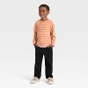 Toddler Boys' Long Sleeve Jacquard Striped Oversized T-Shirt - Cat & Jack™ - 3 of 3