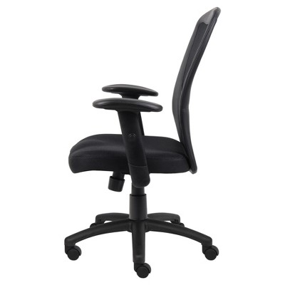 Adjustable Black Mesh Task Chair with Swivel and Tilt Control