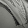 Brielle Home 100% Premium 300 TC Modal Bedding Collection Sateen Duvet Cover 68" x 86" and One 20" x 26" Sham Twin Grey - 4 of 4