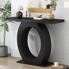 39.4'' Modern Console Table with Sculptural Oval Base,Narrow Entryway Accent Table for Living Room or Hallway-Baofuwish - 2 of 4