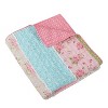 Vintage Garden Pink Throw - One Quilted Throw - Levtex Home - 2 of 3