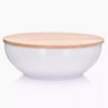 DUKA 12" Salad Bowl with Wood Cover/Stand - 4 of 4