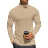 Ekouaer Men's Mock Turtleneck Long Sleeve Turtle Neck Tops Lightweight Undershirt Thermal Sweater Shirts - 3 of 4
