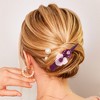 Unique Bargains Women's Metal Long Duckbill Hair Clips Green Purple 5.31"x1.57"x1.18" 2 Pcs - 2 of 4
