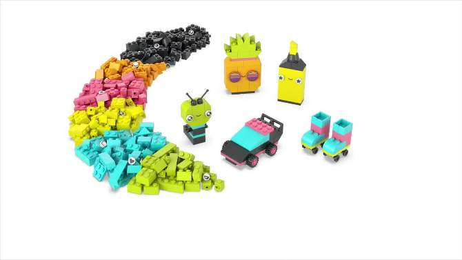 LEGO Classic Creative Neon Fun Creative Brick Box Set 11027, 2 of 8, play video