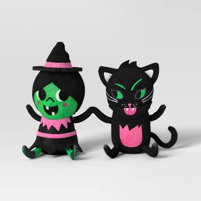 Witch and Cat Duo Figurine - Hyde and EEK! Boutique™ Black
