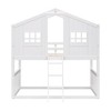 PAGED Metal Housebed Loft Bed Bunk Bed, Twin Size Bed Frame with Ladder and Guardrail for Kids, Teens, Ample Under-bed Space - 3 of 4
