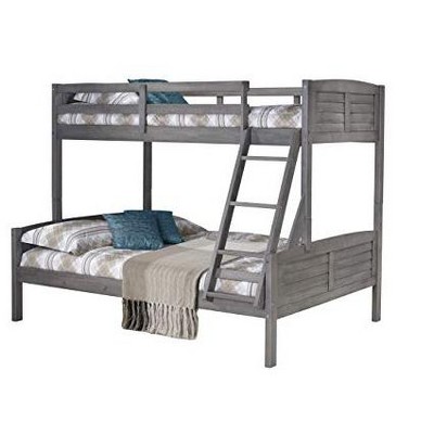 Donco Kids Twin Over Full Louver Bunkbed in Antique Grey Finish