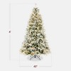 Pre-Lit Flocked Cedar Cypress Christmas Tree w/Twinkling Lights, Artificial Holiday Décor, White & Multicolored LEDs - 2 of 4