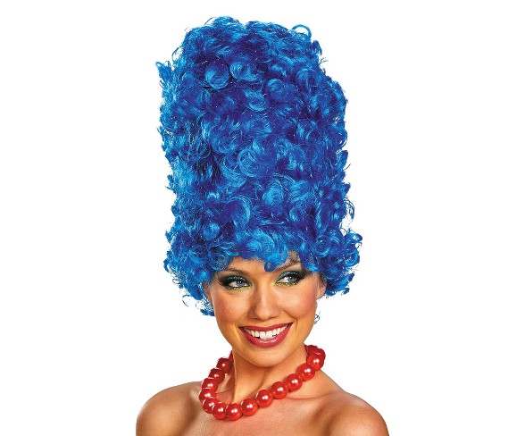 The Simpsons Women's Deluxe Marge Wig Blue