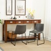 DOMETOUR Vintage PU Leather Dining Chairs Set of 2 - 4 of 4