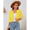Clearlove Women's 3/4 Sleeve Open Front Cropped Cardigan Sweater Lightweight Knit Short Shrugs - 4 of 4