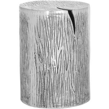 Forrest Metal Table Stool - Silver - Safavieh.