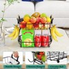 Aoibox 2-Tier Fruit Basket with Banana Hangers, Countertop Storage for Fruits, Vegetables, Bread, Snacks, and More - Sturdy Metal Wire Organizer - 4 of 4